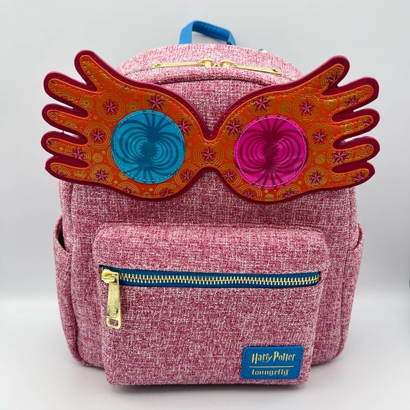 Loungefly Handbags - Loungefly Harry Potter Luna Lovegood Mini Backpack Pink Tweed NWT Spectrespecs